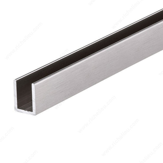 Aluminum U-Channel for 10 mm (3/8") Glass